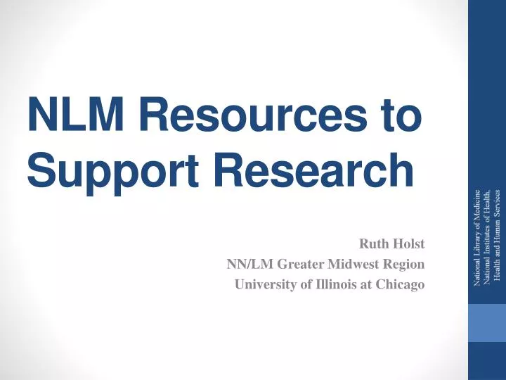 nlm resources to support research