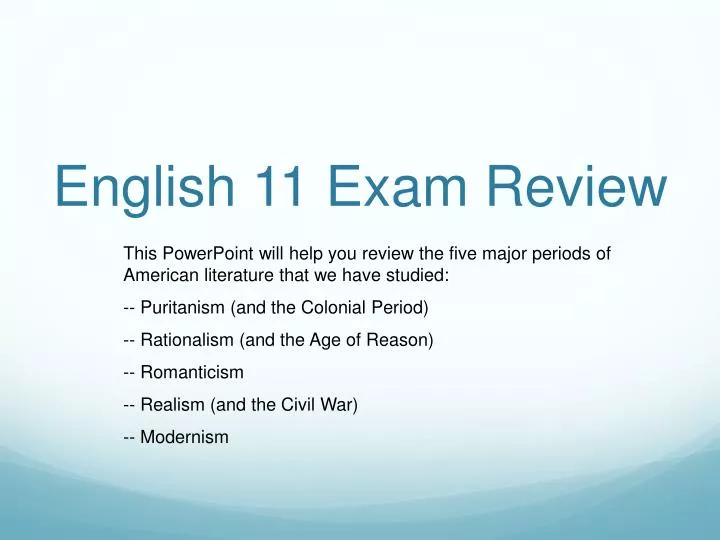 english 11 exam review