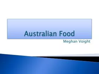 Australian Food