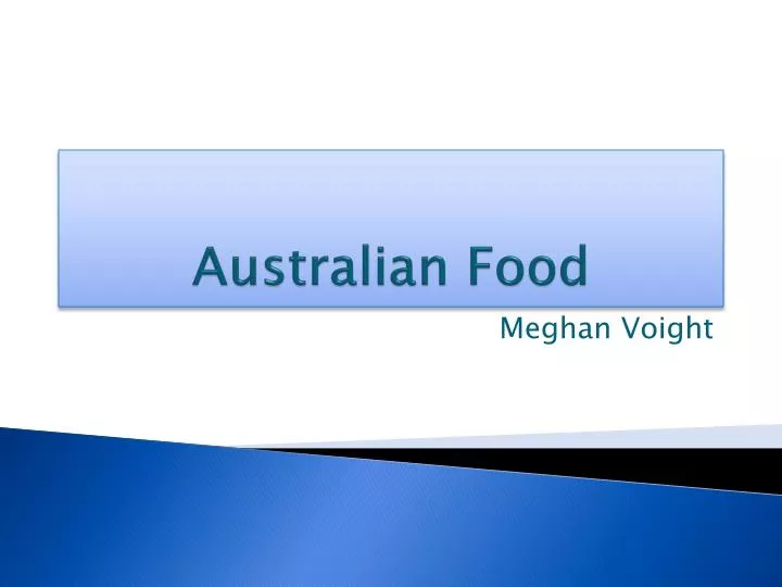 australian food