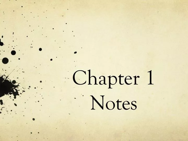 chapter 1 notes