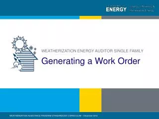 Generating a Work Order