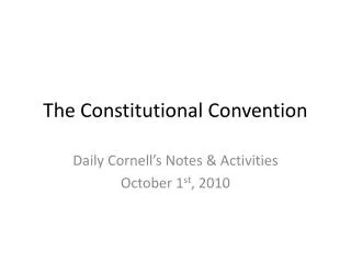 the constitutional convention