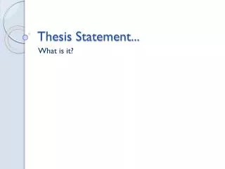 thesis statement