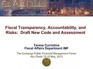 Fiscal Transparency, Accountability, and Risks : Draft New Code and Assessment