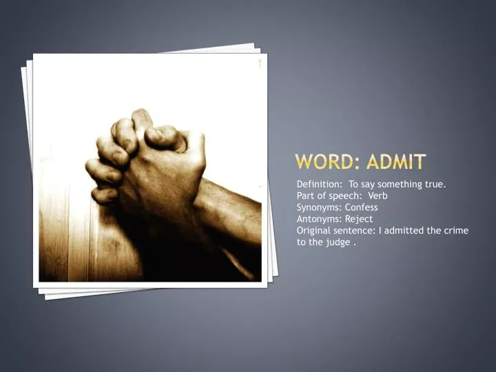 word admit