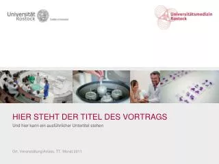 hier steht der titel des vortrags