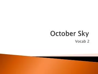 october sky