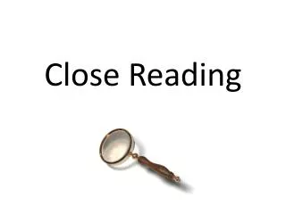 Close Reading