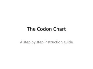 The Codon Chart