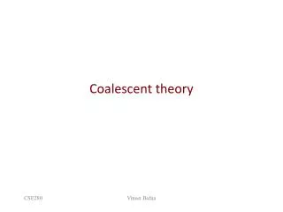 Coalescent theory