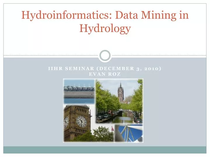 hydroinformatics data mining in hydrology