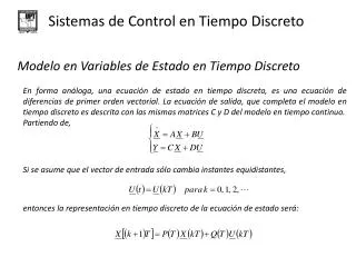 PPT - Sistemas De Control En Tiempo Discreto PowerPoint Presentation ...