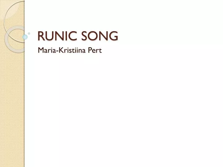 runic song