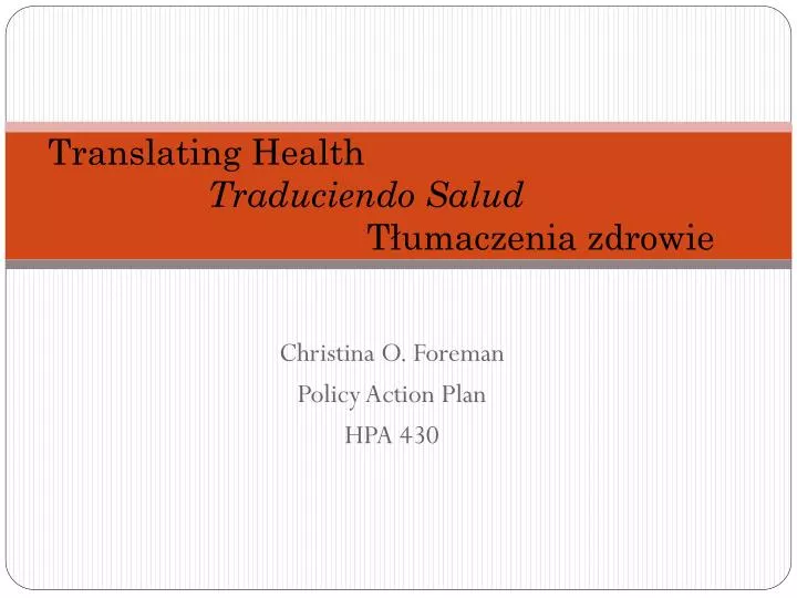 translating health traduciendo salud t umaczenia zdrowie