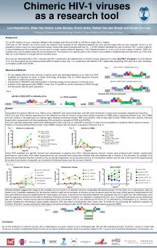 Chimeric HIV-1 viruses as a research tool