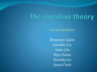 The cognitive theory