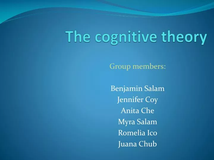 the cognitive theory