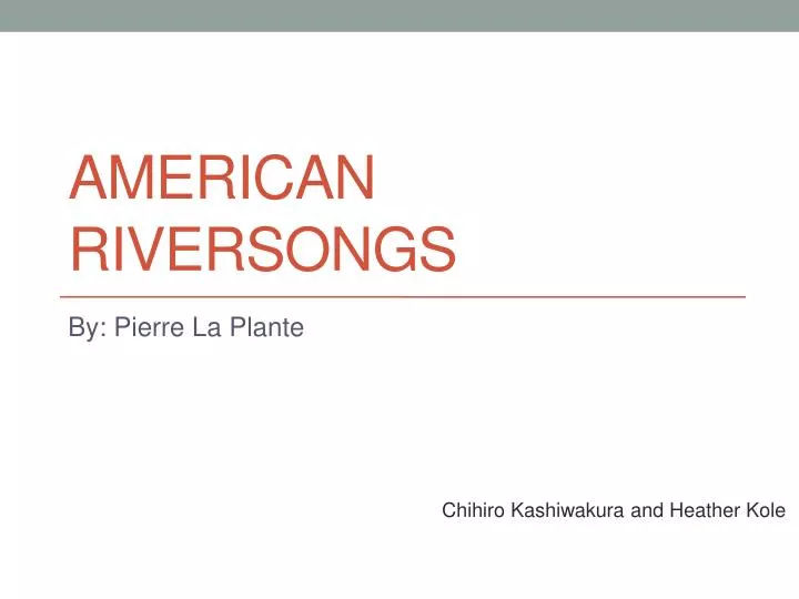 american riversongs