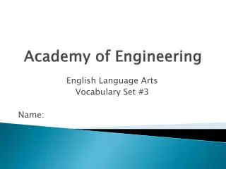 Academy of Engineering