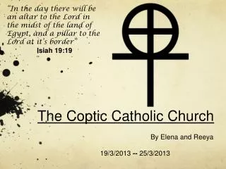 The Coptic Catholic Church