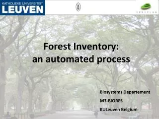 Forest Inventory: an automated process