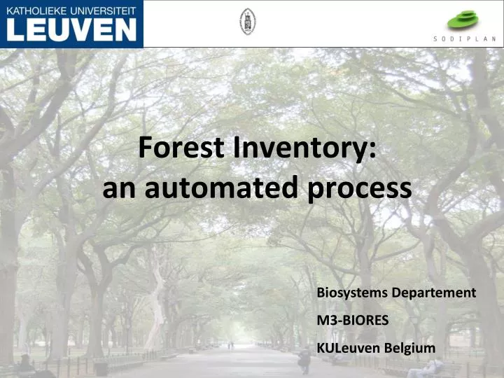 forest inventory an automated process