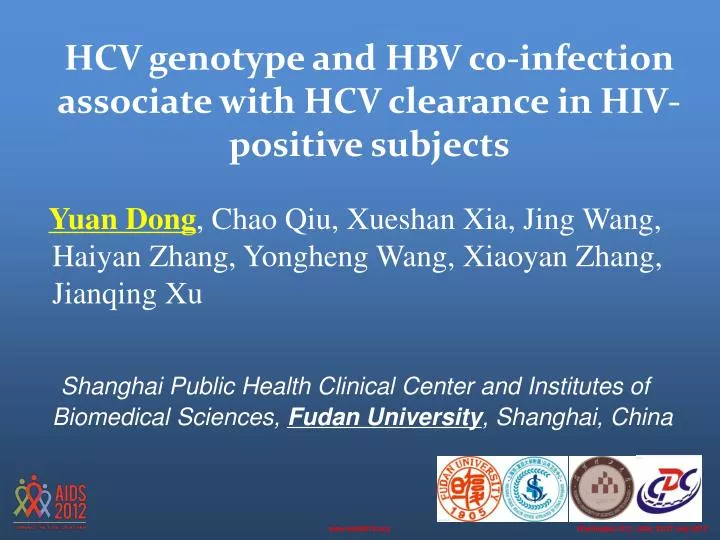 hcv genotype and hbv co infection associate with hcv clearance in hiv positive subjects