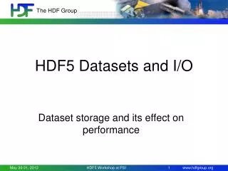 HDF5 Datasets and I/O