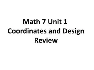 Math 7 Unit 1 Coordinates and Design Review