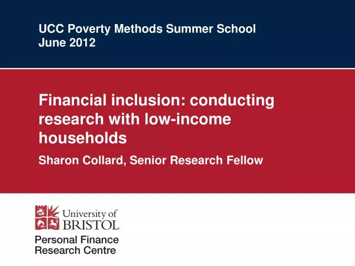 ucc poverty methods summer school june 2012