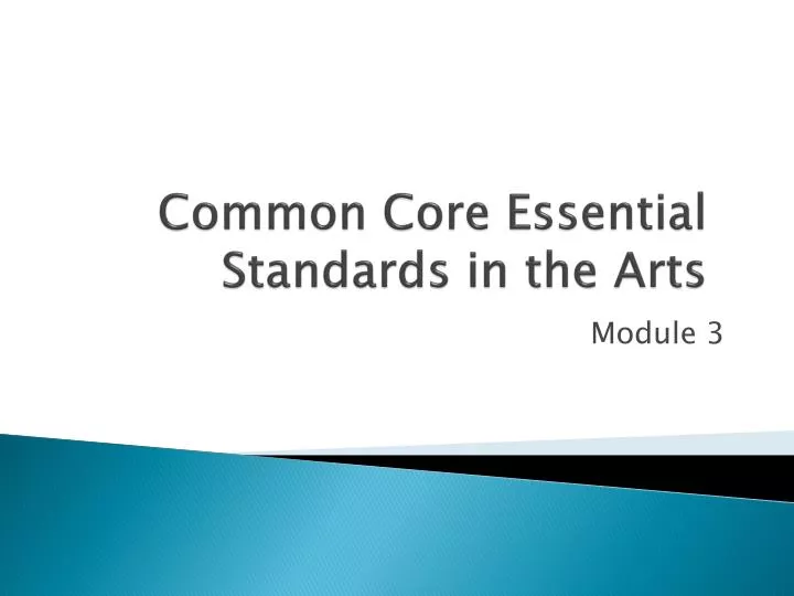 common core essential standards in the arts