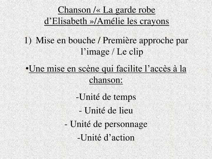 chanson la garde robe d elisabeth am lie les crayons