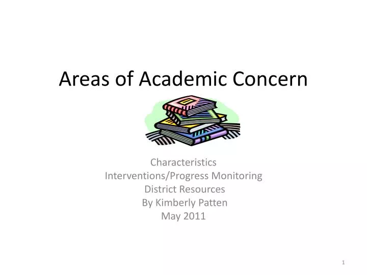 areas of academic concern
