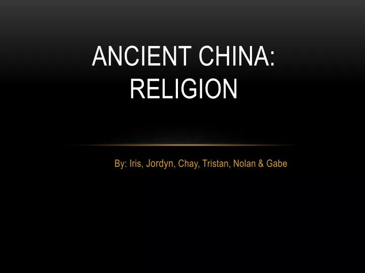 ancient china religion