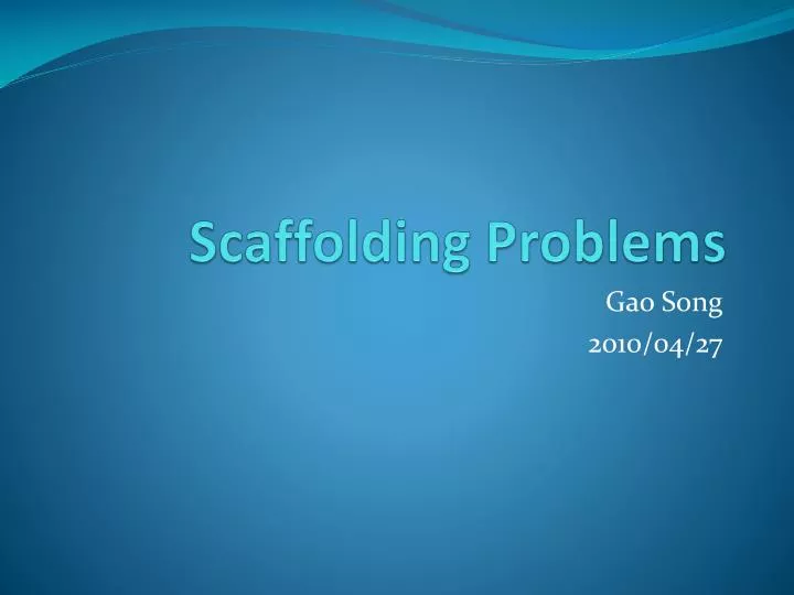 scaffolding problems