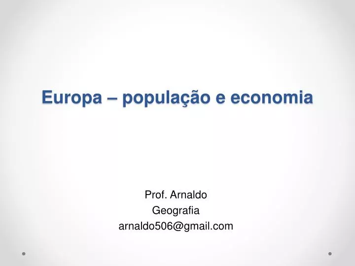 europa popula o e economia