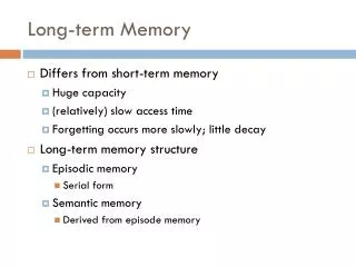 Long-term Memory