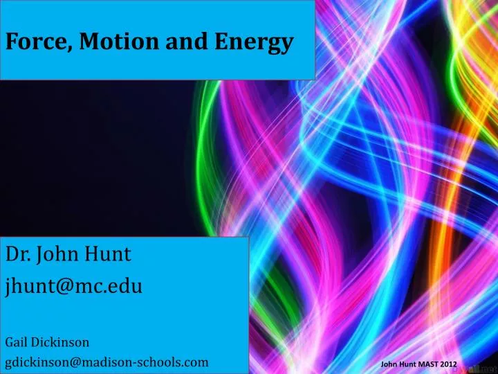 force motion and energy