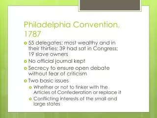 Philadelphia Convention, 1787
