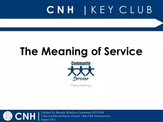 The Meaning of Service