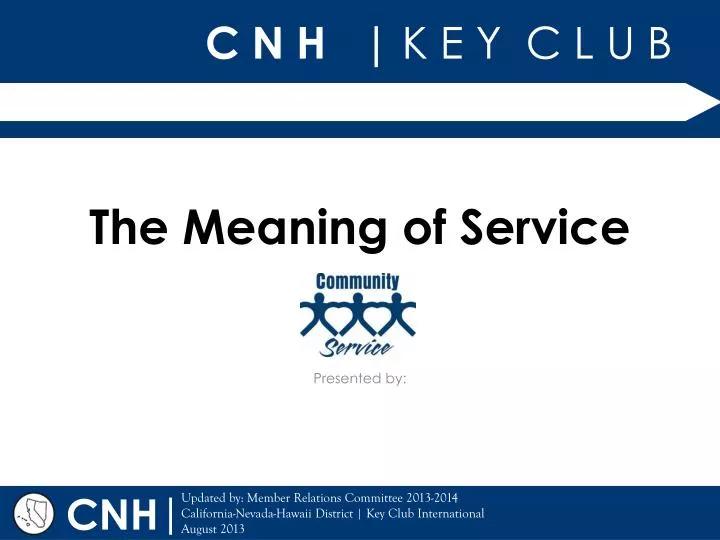 the meaning of service