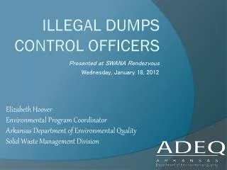 Illegal Dumps control officers