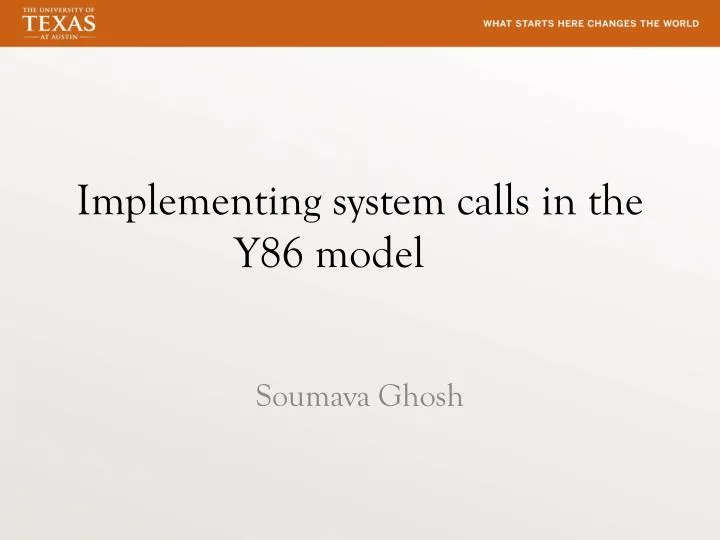 implementing system calls in the y86 model