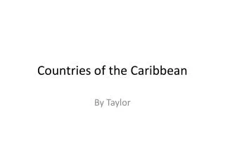 Countries of the Caribbean