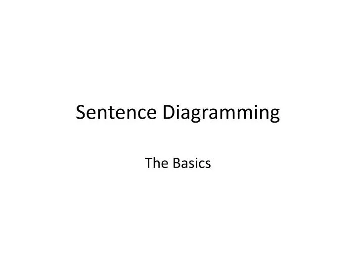 sentence diagramming