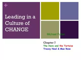Leading in a Culture of CHANGE Michael Fullan