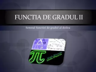 functia de gradul ii