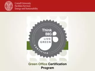 Green Office Certification Program