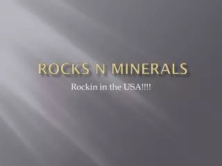 Rocks N Minerals